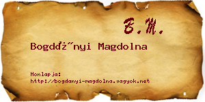Bogdányi Magdolna névjegykártya